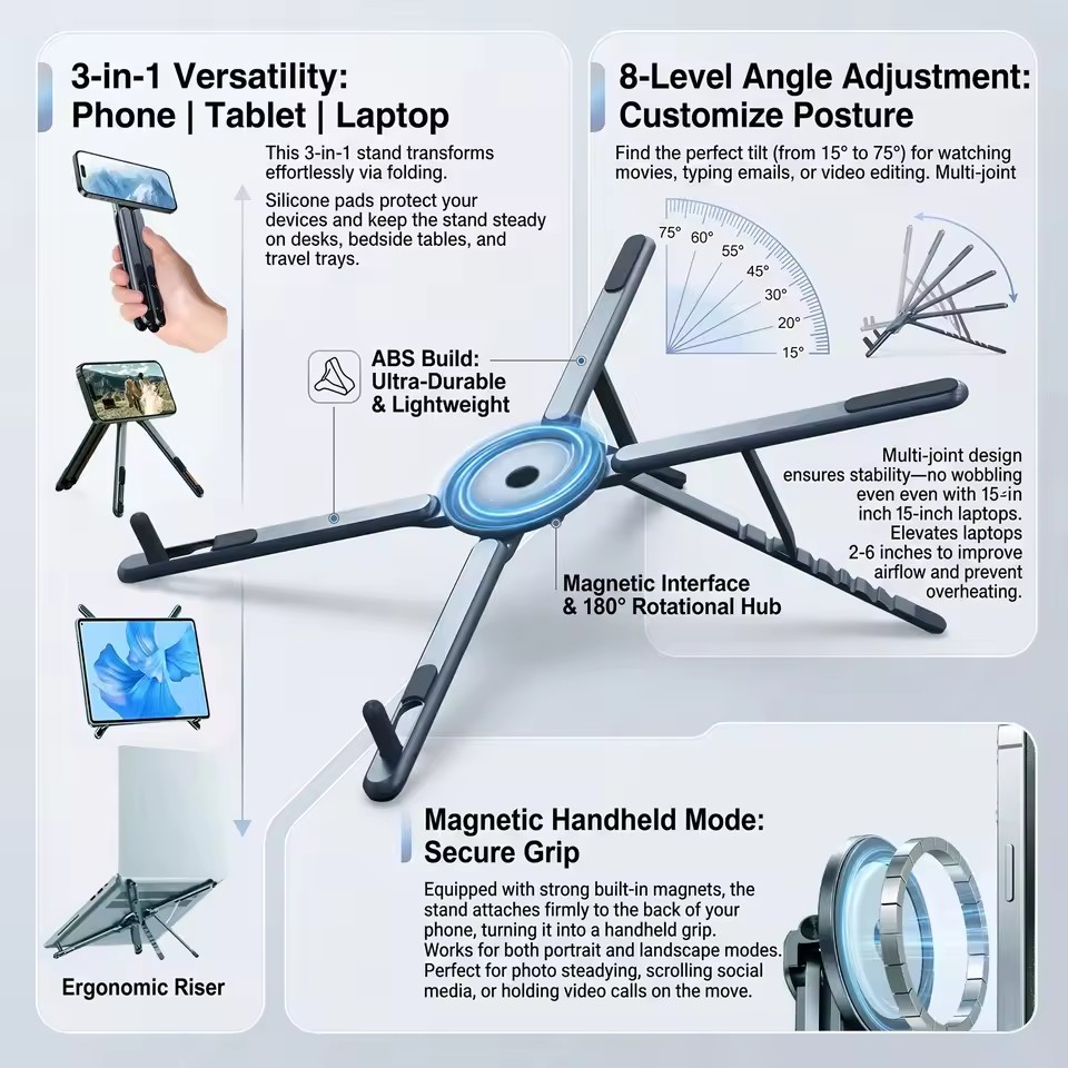 Przenośny magnetyczny uchwyt n – Laptop Stand recenzja i cena
